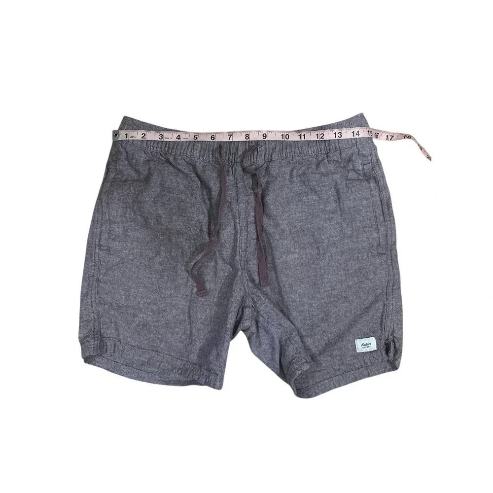Katin Swim Trunks Shorts Purple Elastic Waist Drawstring Men MEDIUM LINEN COTTON